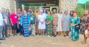 Group photograph of of participants at the press briefing in Awka
