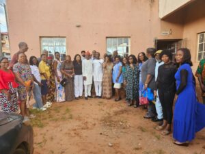 Group photograph during the Congress with the NUJ chairman and the Commissioner for Information